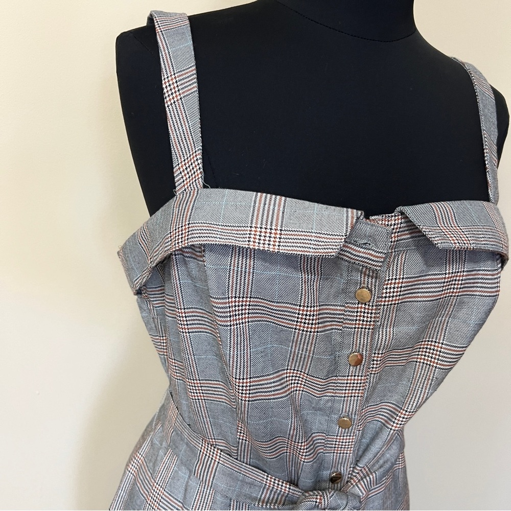 Forever 21 Gray Buttoned Ruffled Midi Dress - Picture 3 of 9